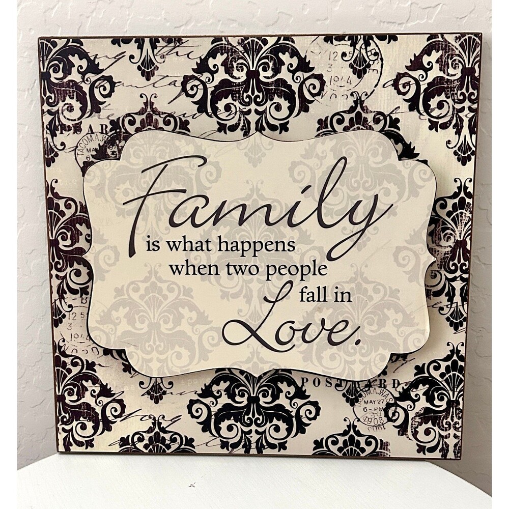 Wall Sign “Family is what happens when two people fall in Love”